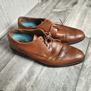 Cole Haan‎ Men Size 10.5 M Grand OS Wingtip Oxford Leather Shoes Brown C20322